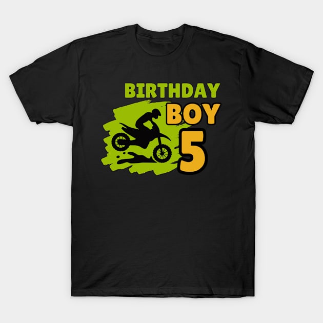 5th Birthday - 5th birthday T shirt for birthday boys T-Shirt by TomUbon